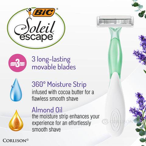 BIC Soleil Escape 3 Lavender & Eucalyptus Shaver