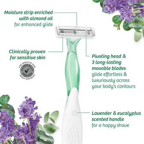 BIC Soleil Escape 3 Lavender & Eucalyptus Shaver