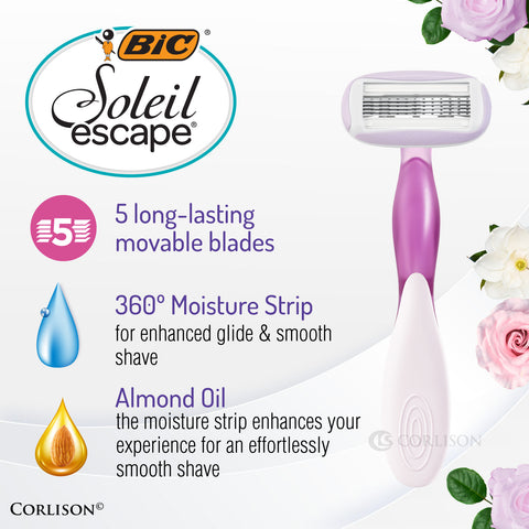 BIC Soleil Escape 5 Rose & Magnolia Shaver