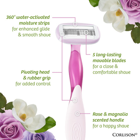 BIC Soleil Escape 5 Rose & Magnolia Shaver