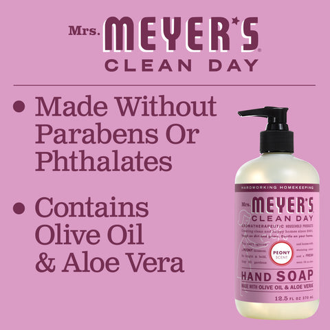 Mrs Meyers Liquid Hand Soap Peony 370ml