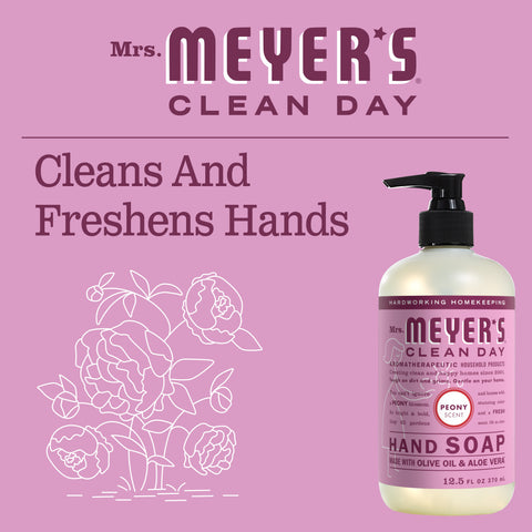 Mrs Meyers Liquid Hand Soap Peony 370ml