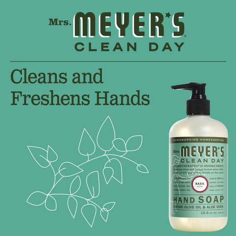 Mrs Meyers Liquid Hand Soap Basil 370ml