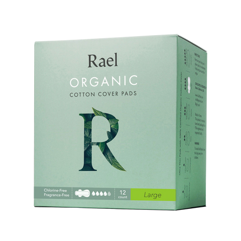 Rael Large Pads with Organic Cotton Cover 12s